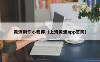 滁州黄浦制作小程序（上海黄浦app官网）