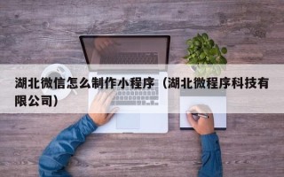 滁州湖北微信怎么制作小程序（湖北微程序科技有限公司）